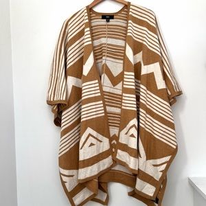 Mossimo Oversized Aztec pattern Poncho Size L/XL